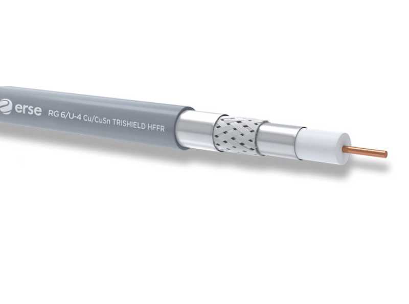 RG 6/U 4 Cu/CuSn Trishield HFFR Kablo